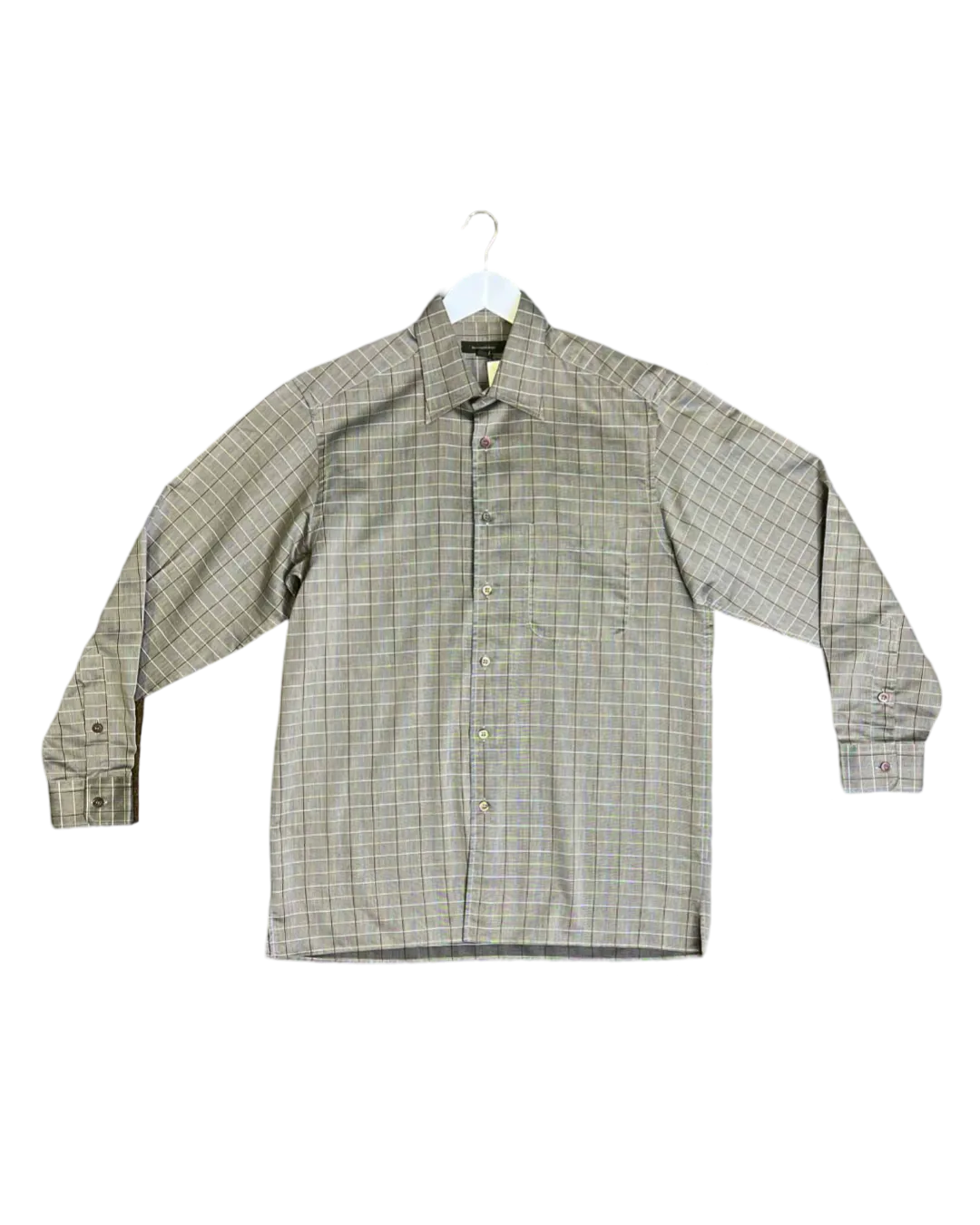 Size L - Ermenegildo Zegna Grey Check Shirt