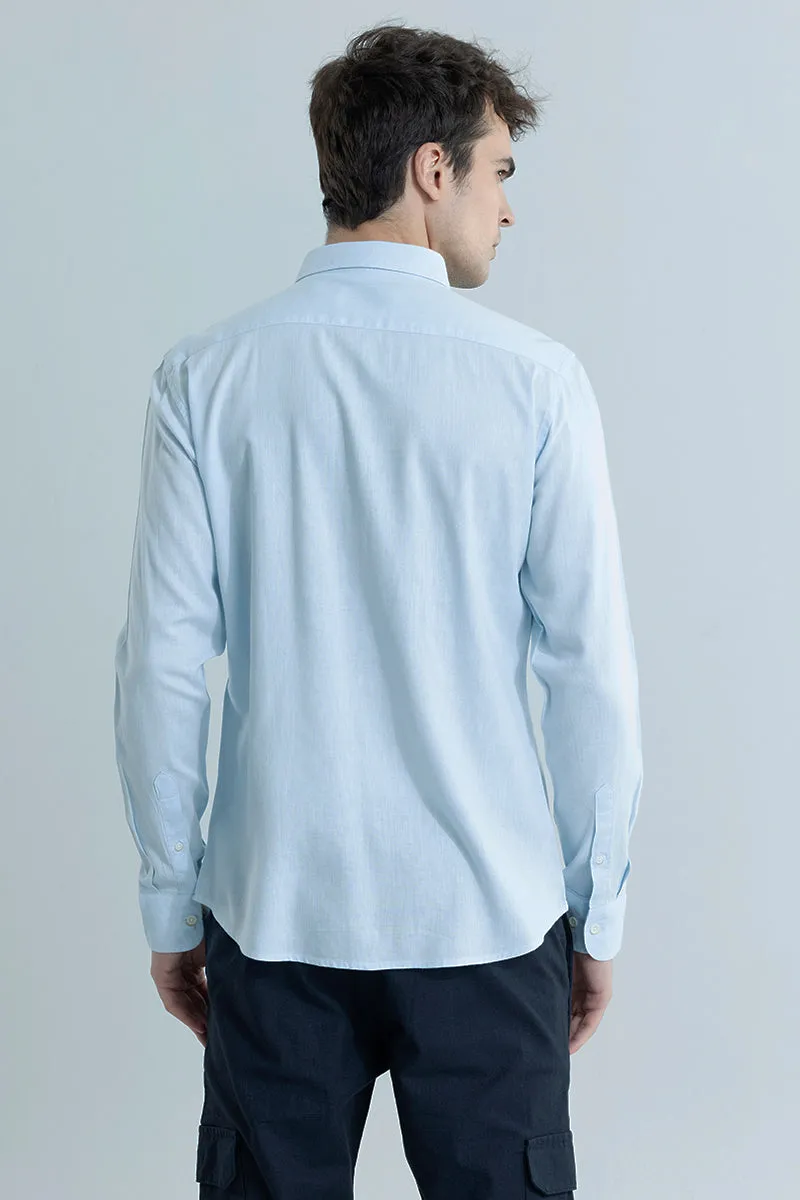 Sleek Style Plain Light Blue Shirt