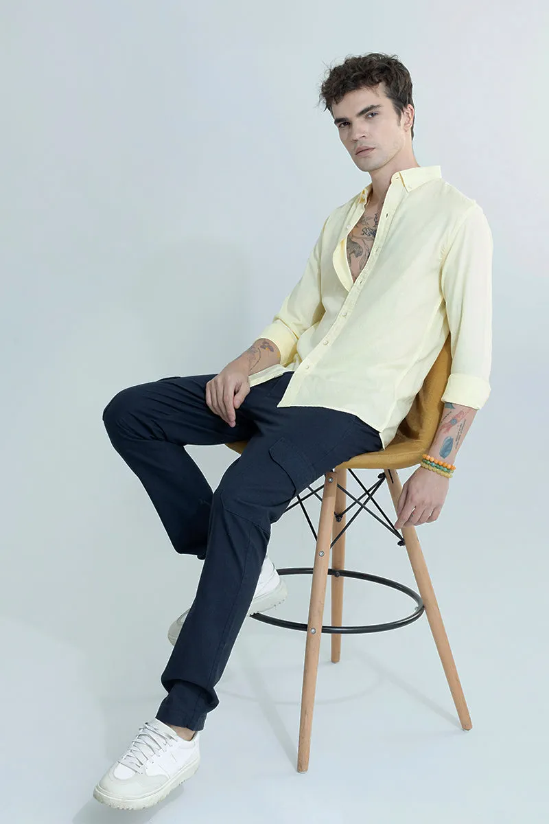 Sleek Style Plain Light Yellow Shirt