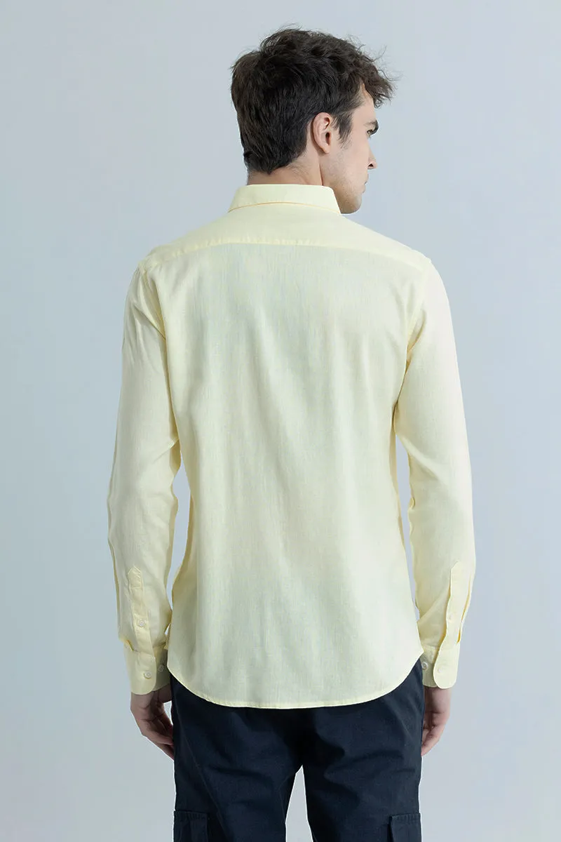 Sleek Style Plain Light Yellow Shirt