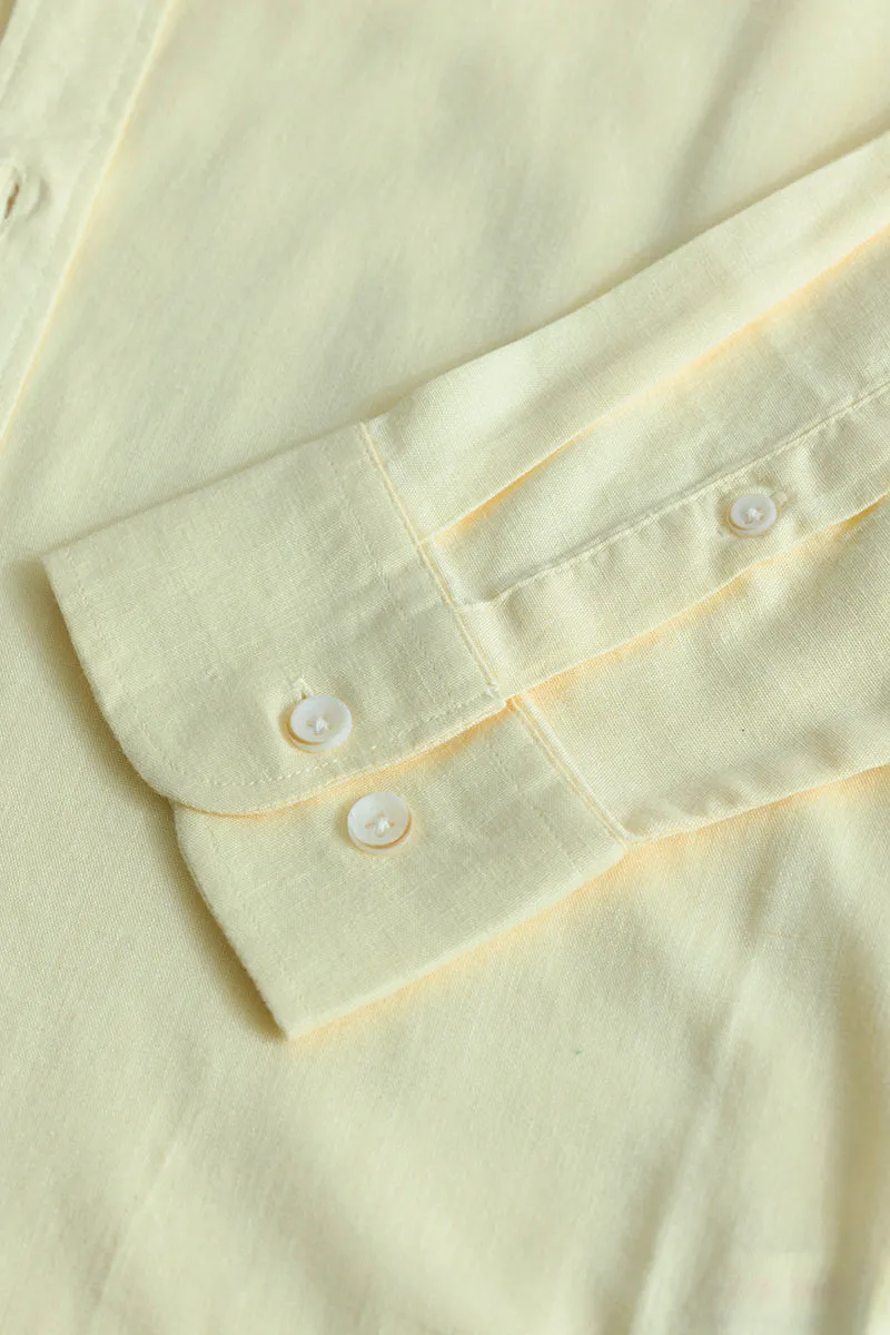 Sleek Style Plain Light Yellow Shirt