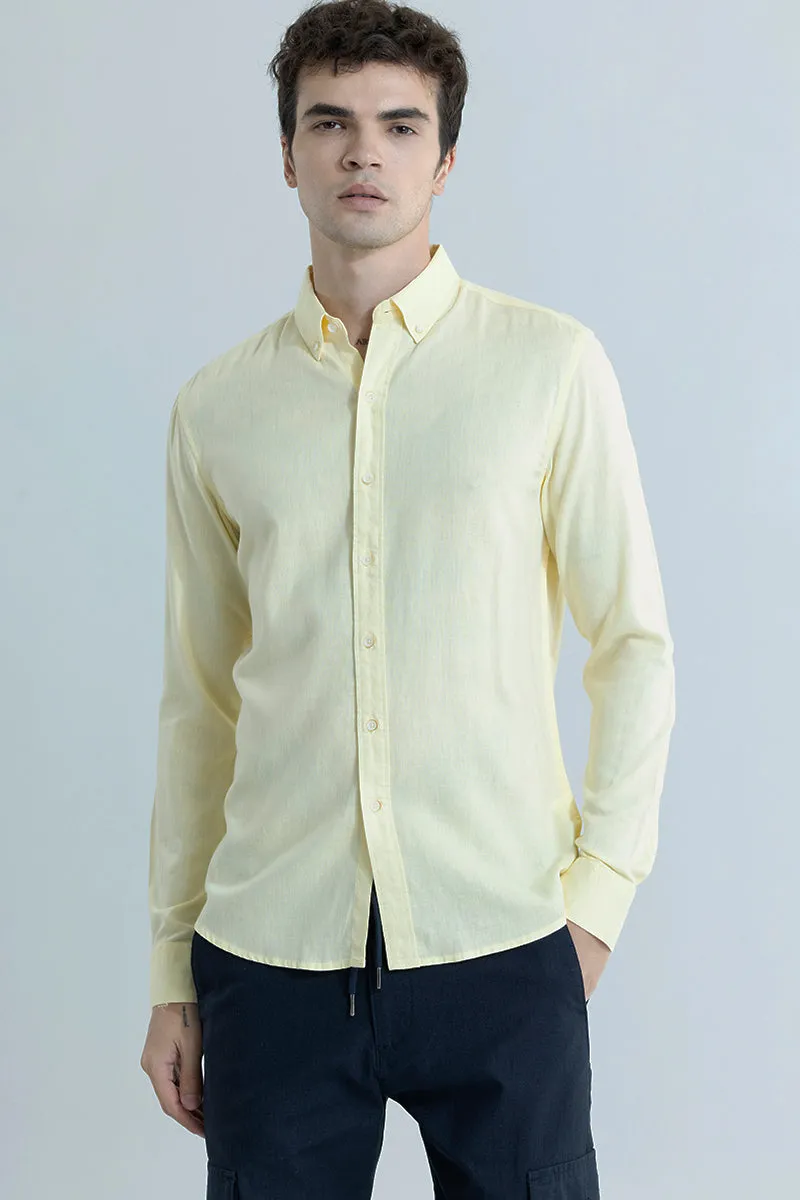 Sleek Style Plain Light Yellow Shirt