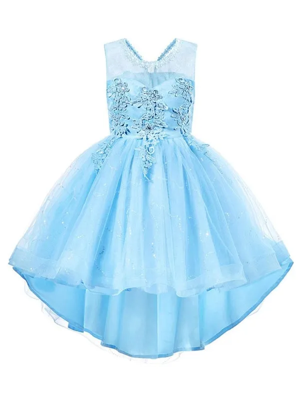 Sleeveless Embroidered Formal Kids Pageant Dresses