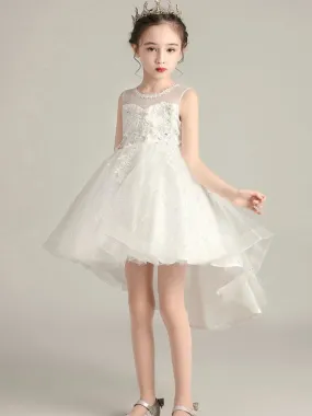 Sleeveless Embroidered Formal Kids Pageant Dresses