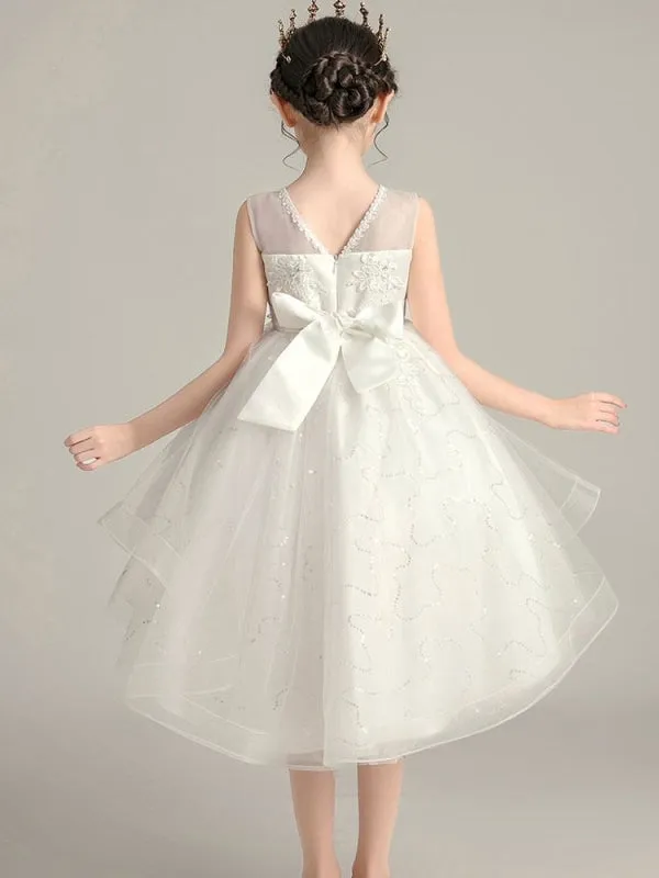 Sleeveless Embroidered Formal Kids Pageant Dresses