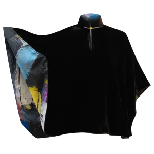 SPARKLE BY KAREN CHAN x HKMoA【PATCHWORK】Black Velvet Cape (百衲衣)(吳冠中)