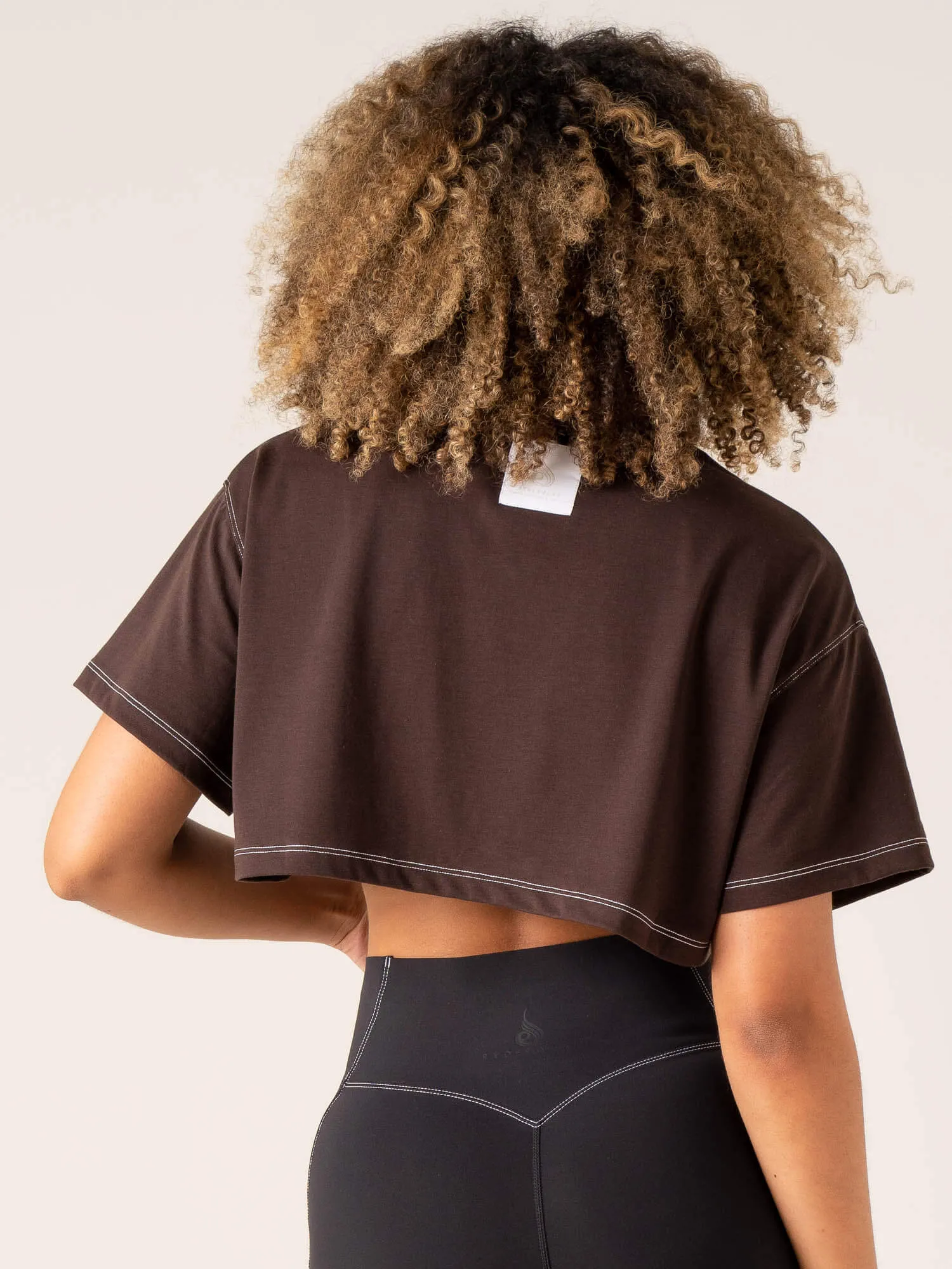 Stride Oversized Tee - Chocolate