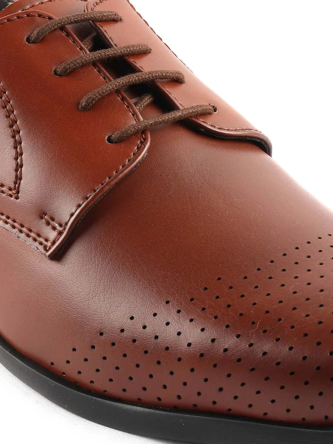 Tan Formal Derby Lace-ups