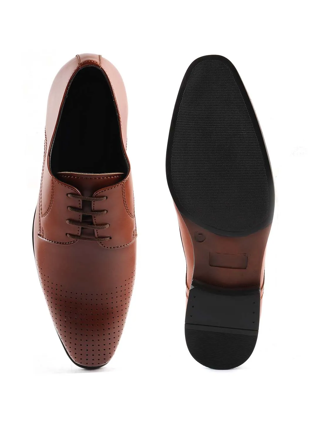 Tan Formal Derby Lace-ups