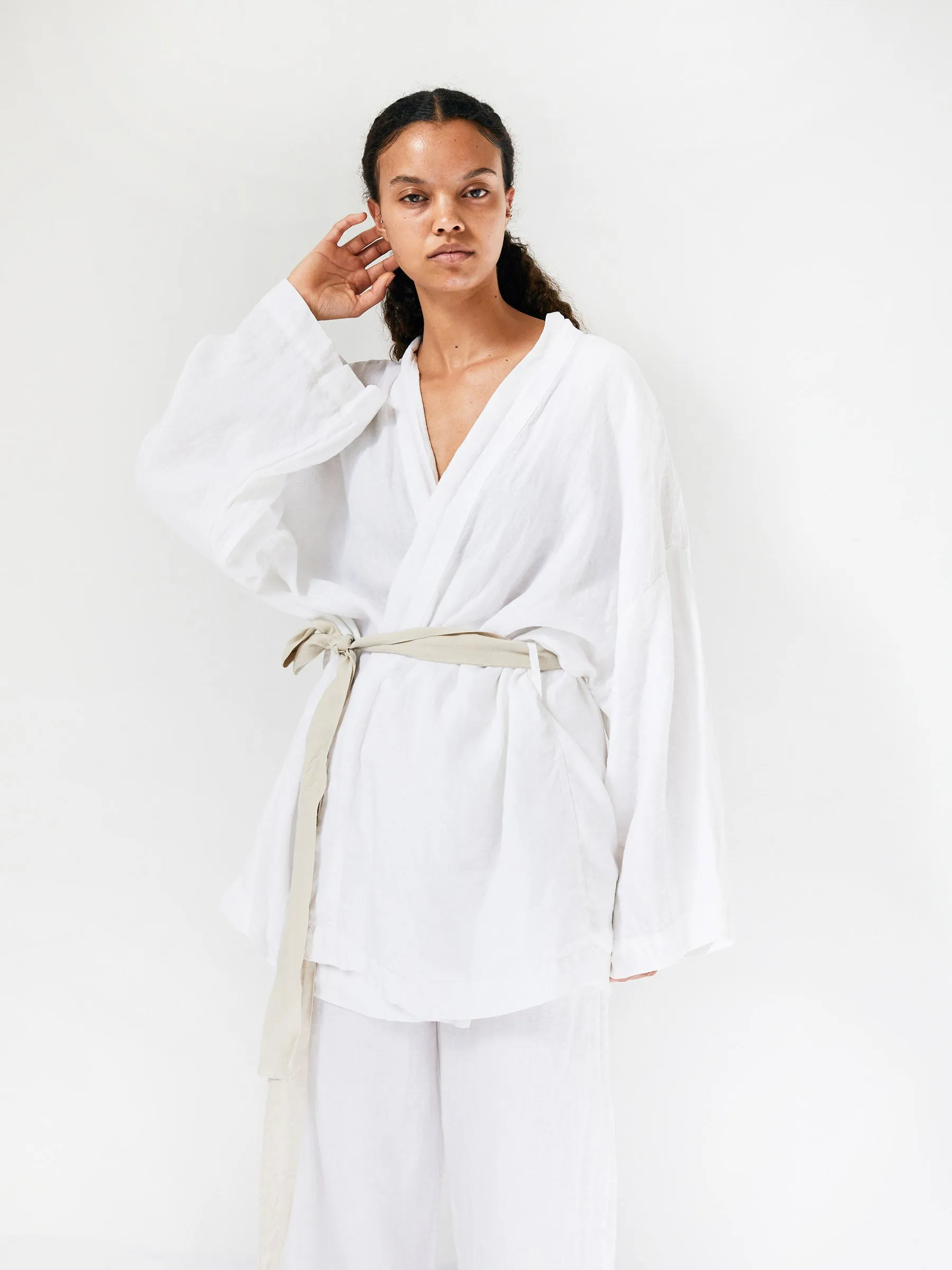 The 01 Linen Loungewear Long Set