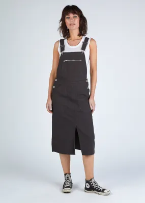 The #2002 Womens Pinafore Overall - Faded Black