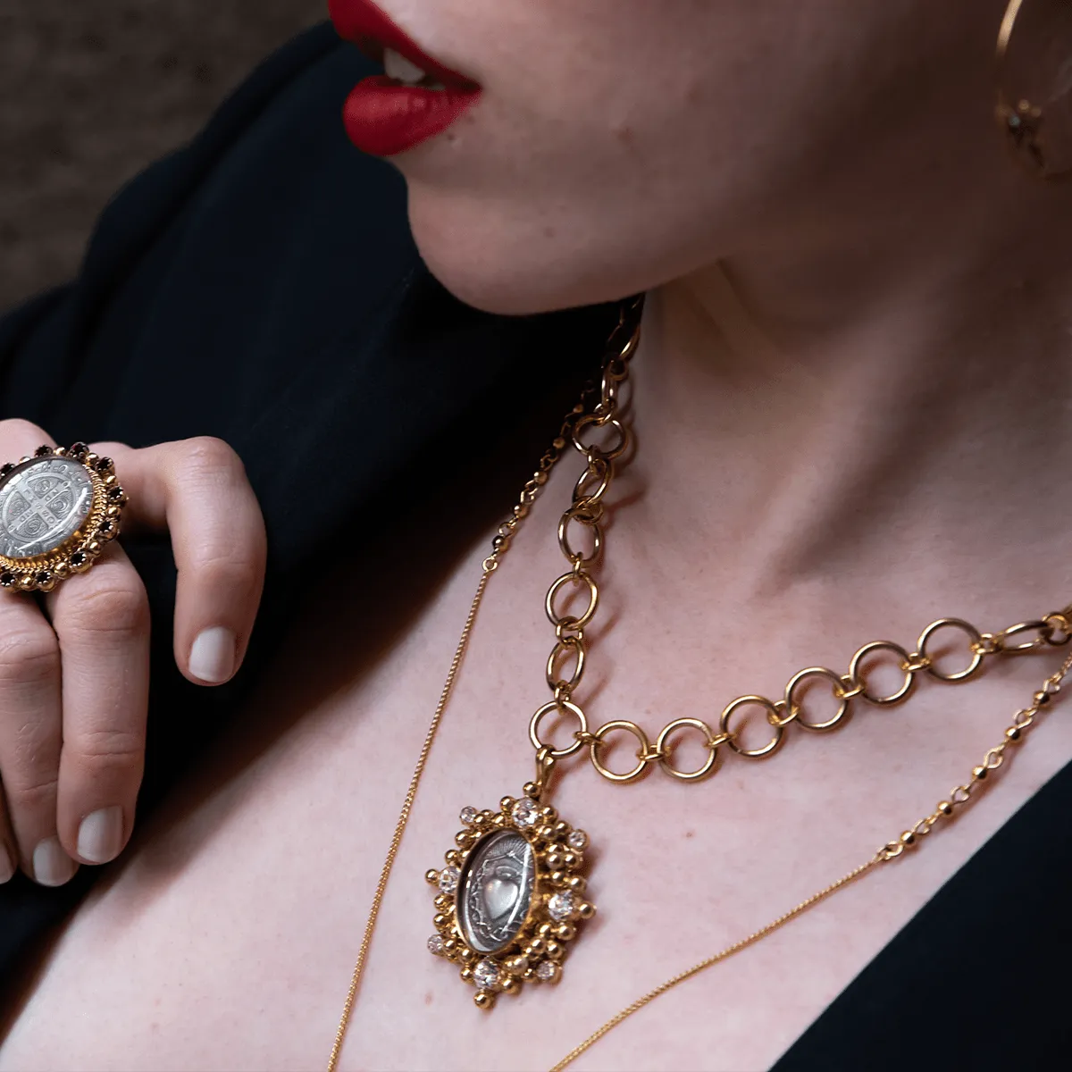 The Betty Necklace with Luxury Medallions