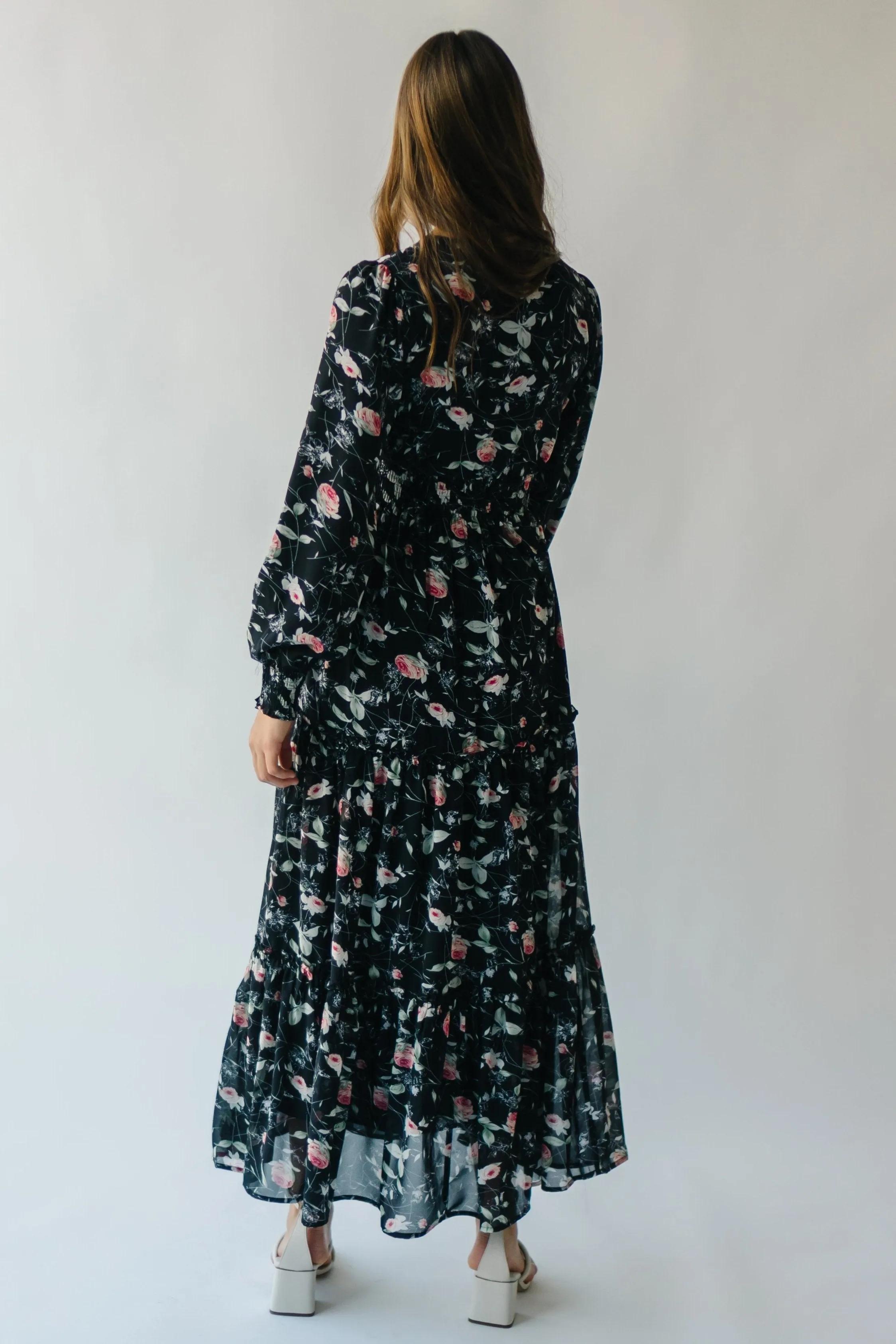 The Jacey Patterned Maxi Dress in Rose Garden