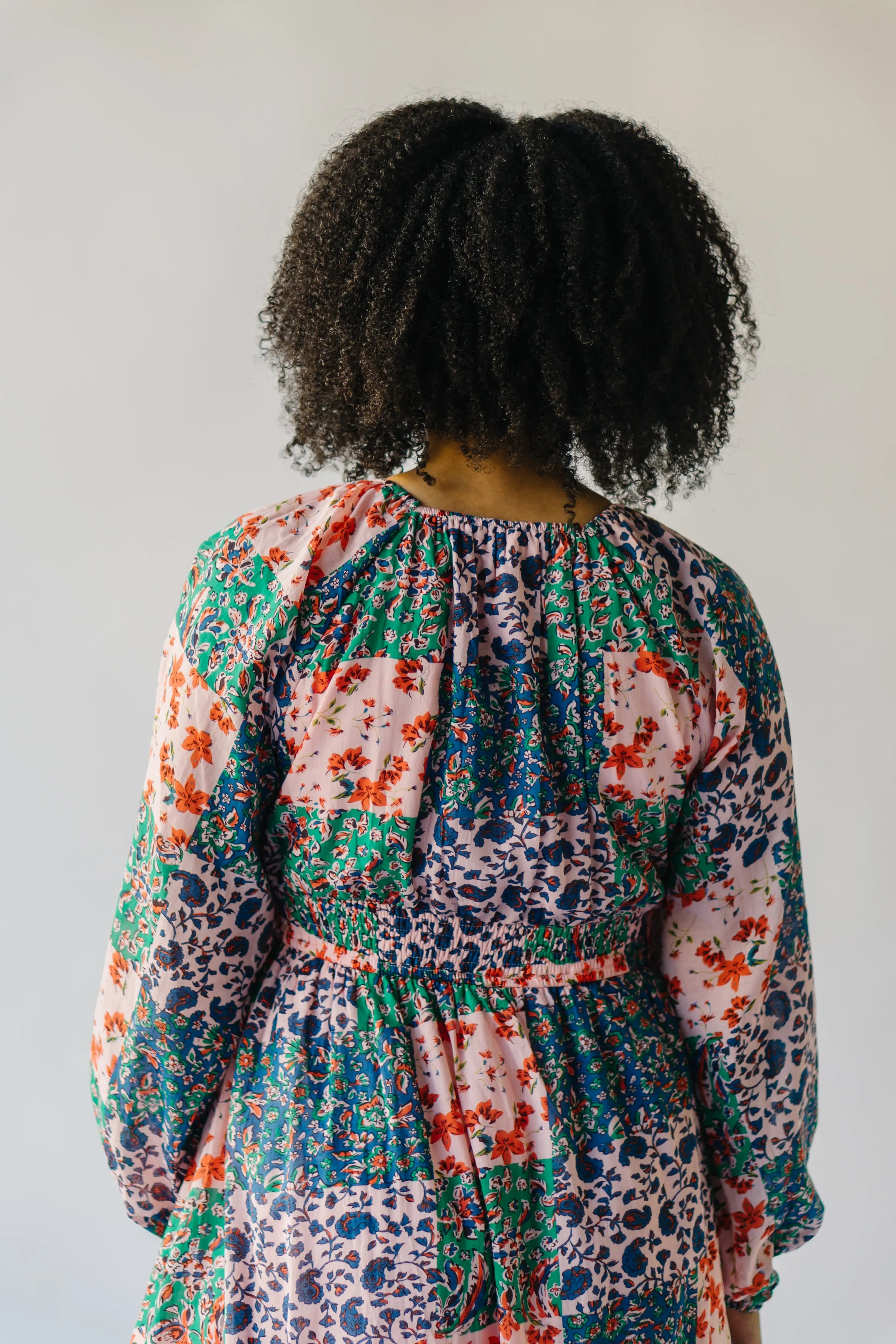 The Laken Patterned Maxi Dress in Pink   Blue Floral