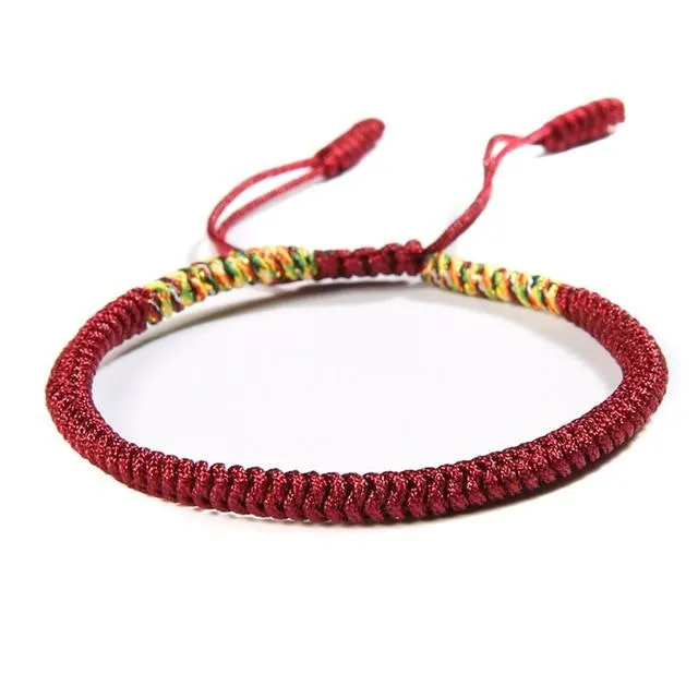 TIBETAN BUDDHIST HANDMADE LUCKY KNOT BRACELETS - NEW COLORS