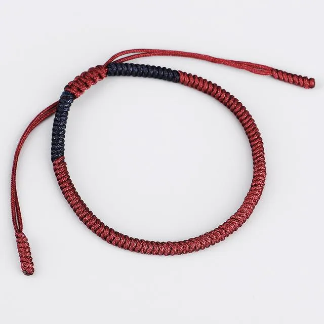 TIBETAN BUDDHIST HANDMADE LUCKY KNOT BRACELETS - NEW COLORS