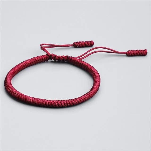 TIBETAN BUDDHIST HANDMADE LUCKY KNOT BRACELETS - NEW COLORS