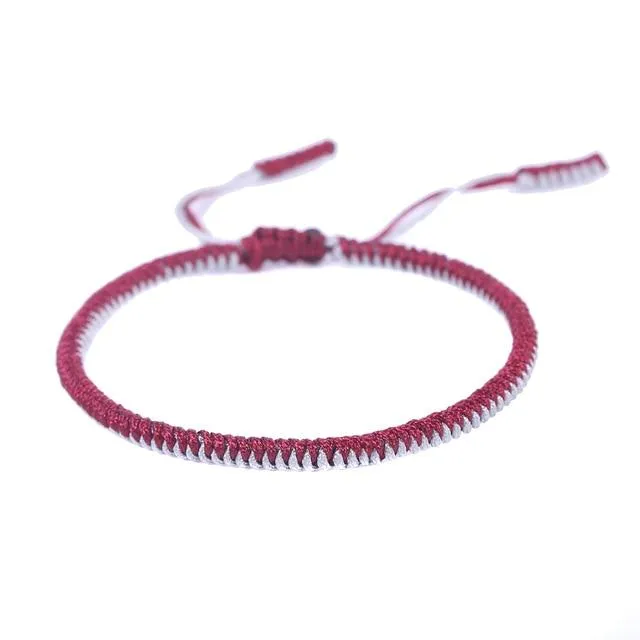 TIBETAN BUDDHIST HANDMADE LUCKY KNOT BRACELETS - NEW COLORS