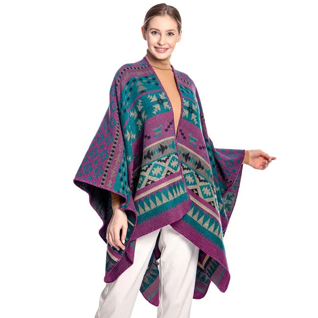 Tribal Patterned Poncho