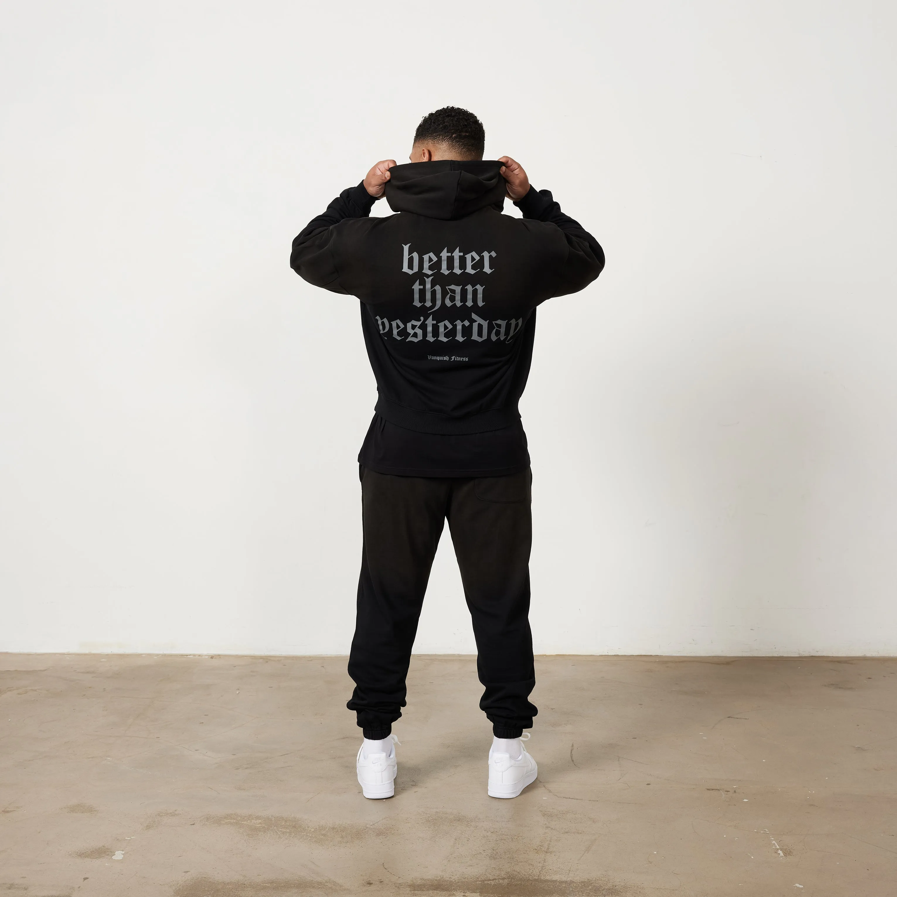 Vanquish Sun-faded Black Oversized Sweatpants