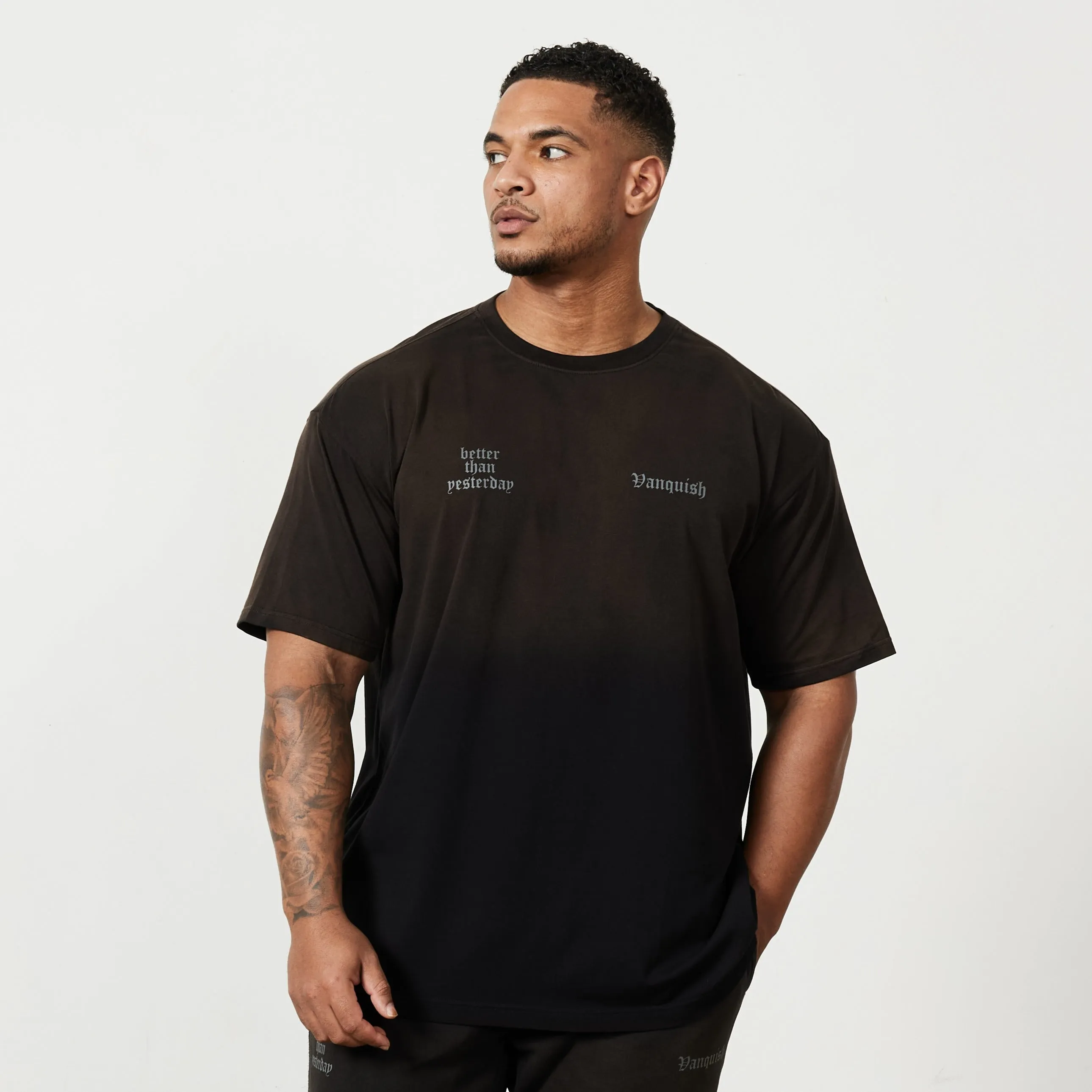 Vanquish Sun-faded Black Oversized T Shirt