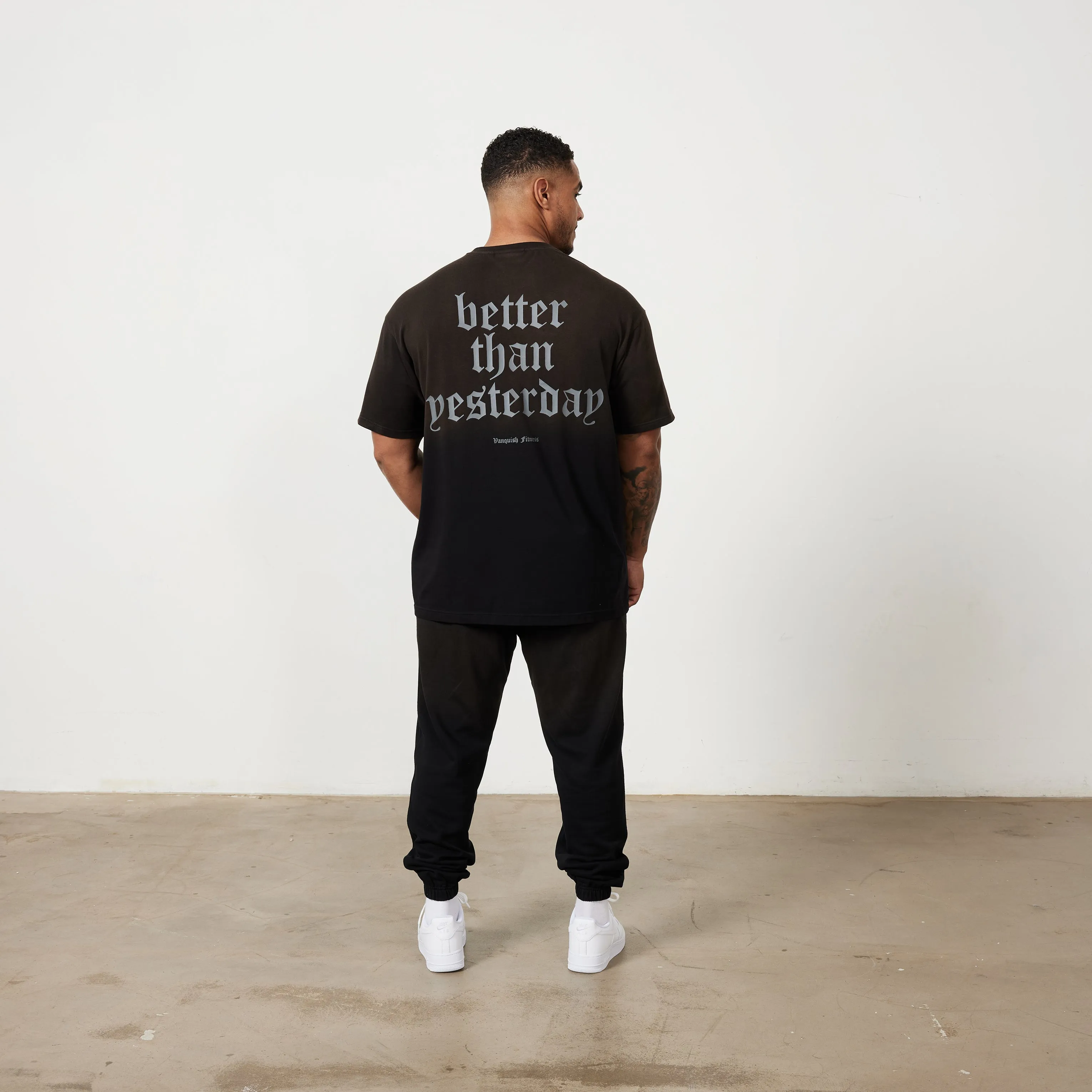 Vanquish Sun-faded Black Oversized T Shirt