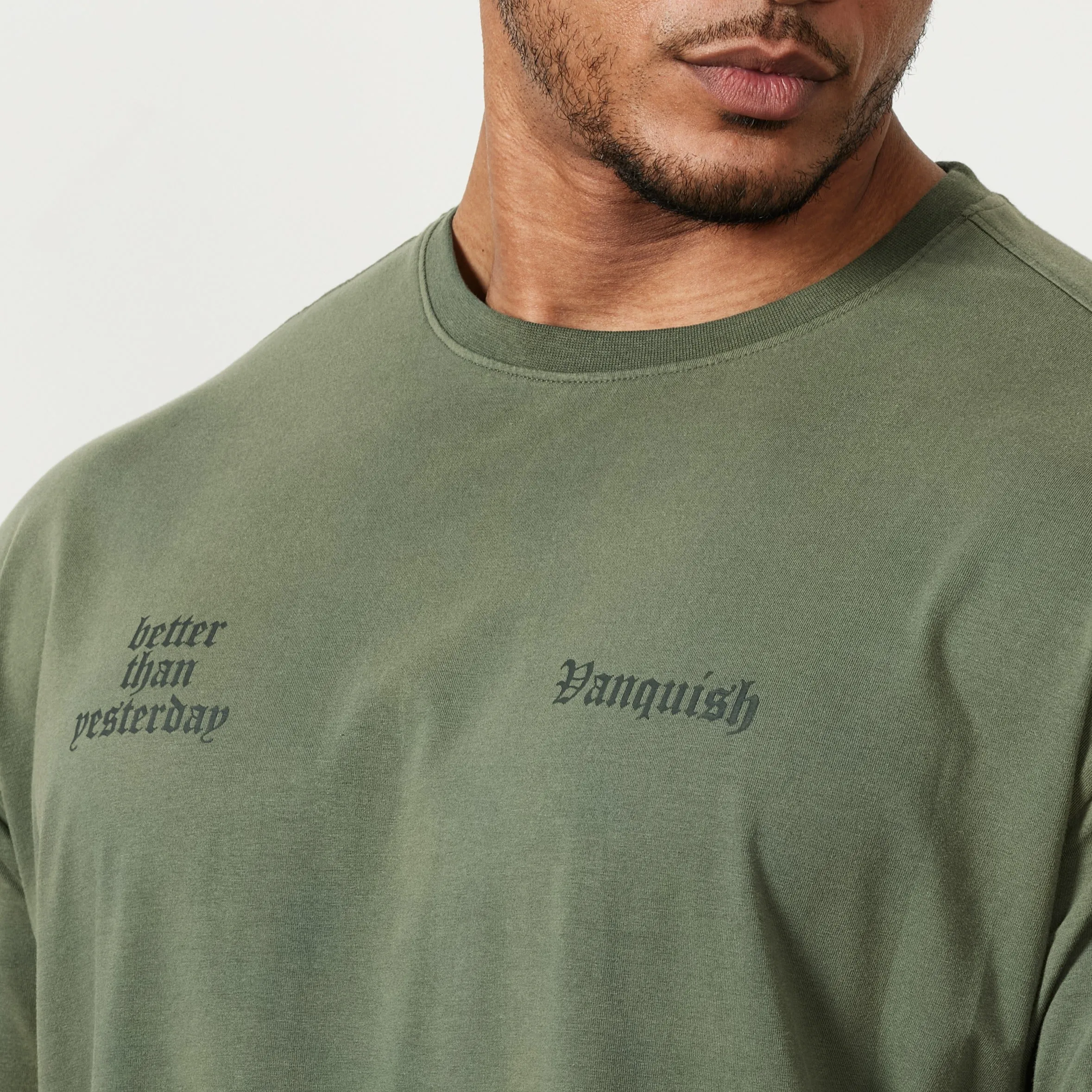 Vanquish Sun-faded Green Oversized T Shirt