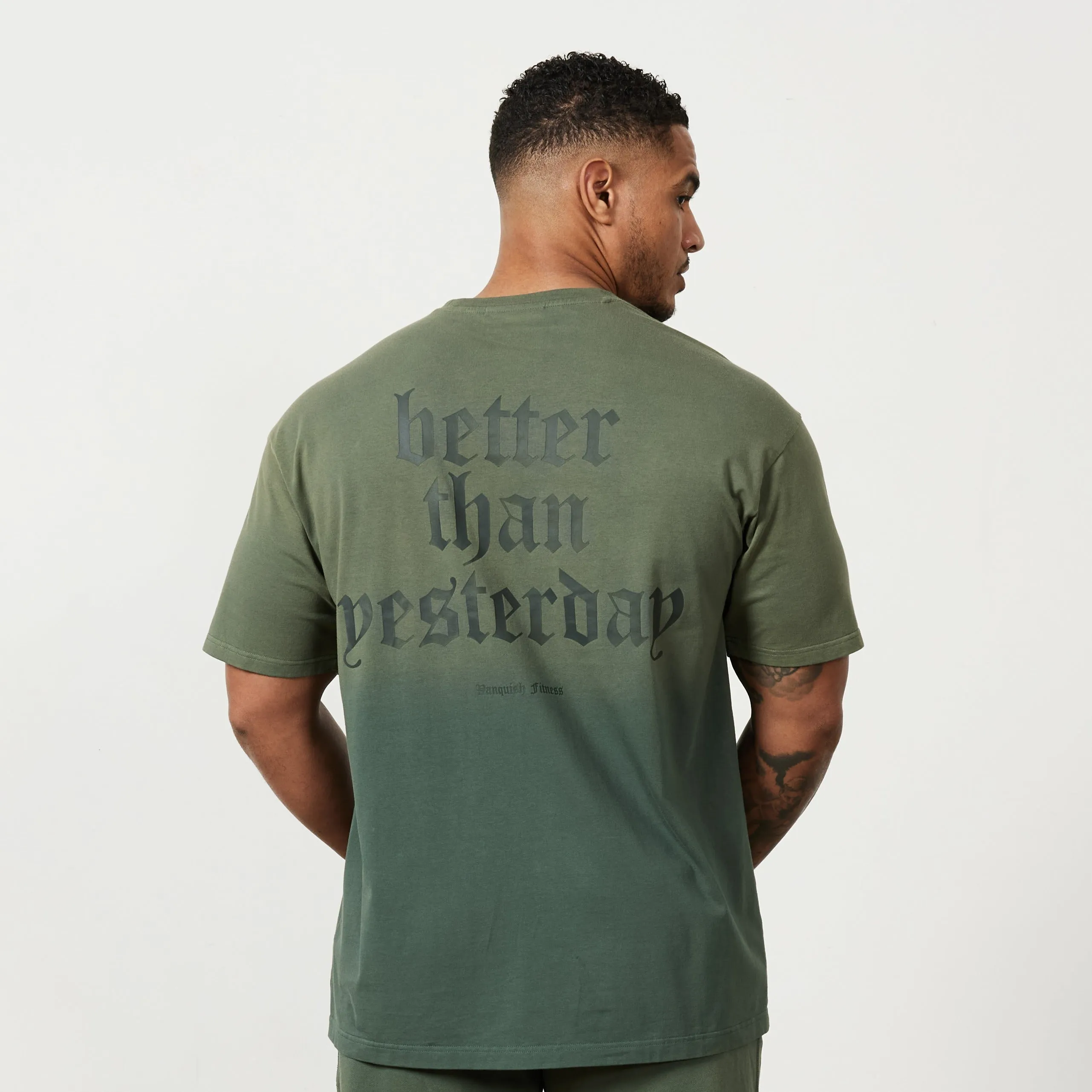 Vanquish Sun-faded Green Oversized T Shirt