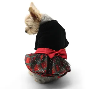 Velvet Plaid Dog Dress