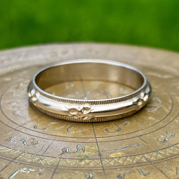 Vintage Half Round Patterned Band