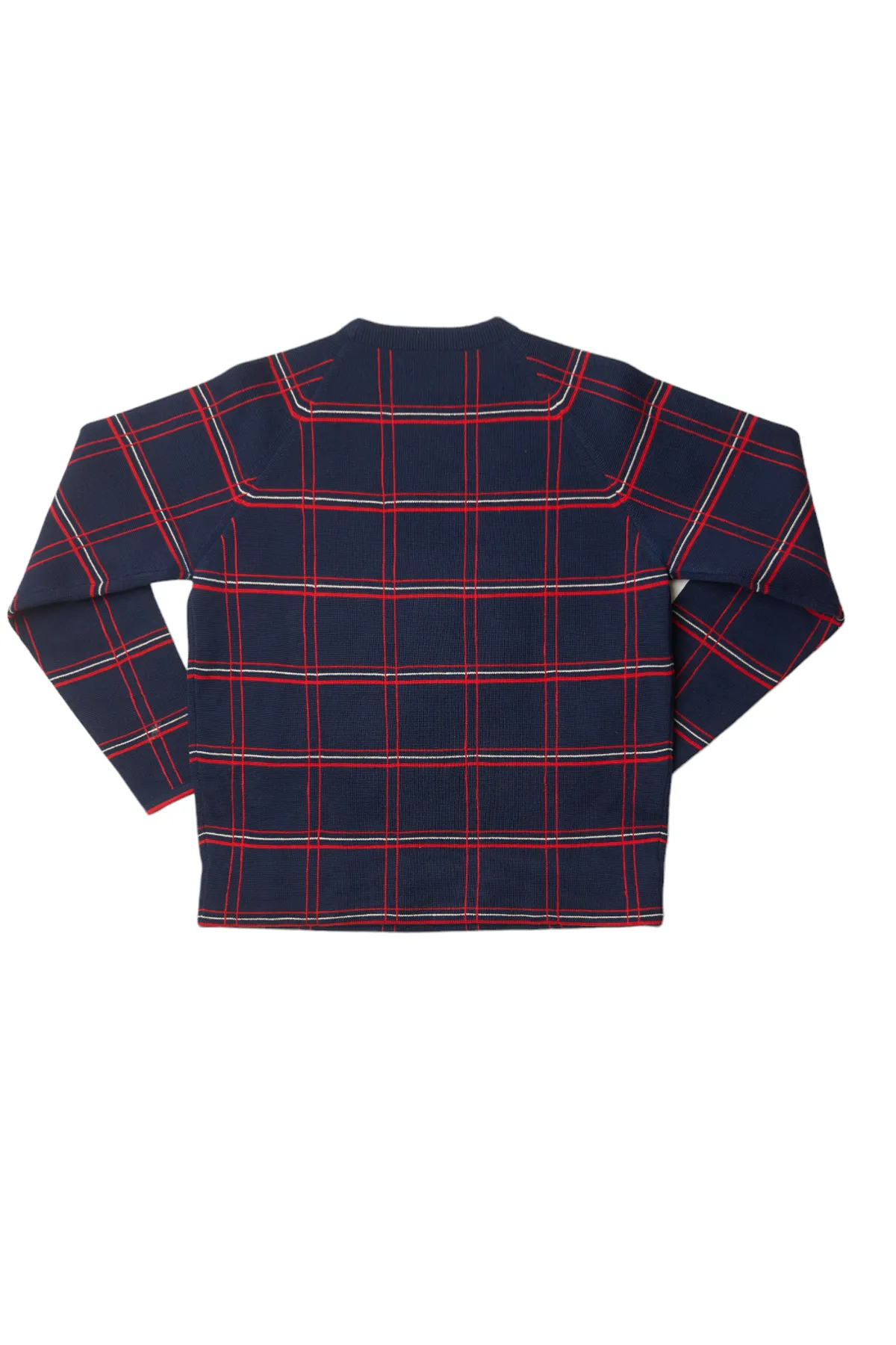 VINTAGE SKI SWEATER| navy plaid