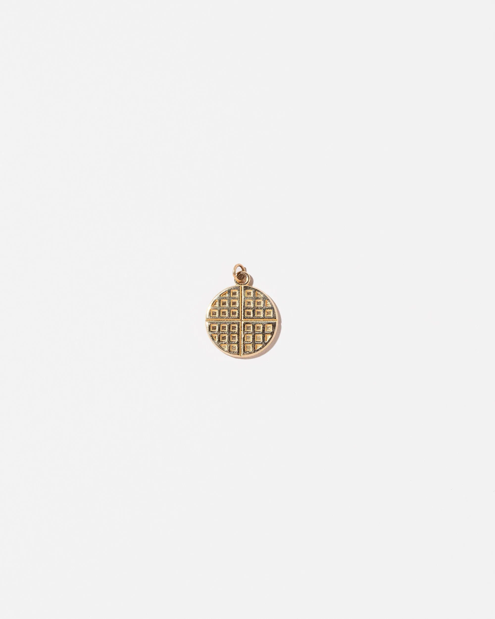 Classic Plain Waffle Charm for Bracelets and Necklaces