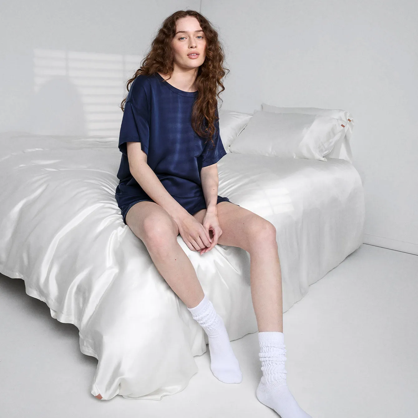 Washable Silk Oversized Sleep Tee