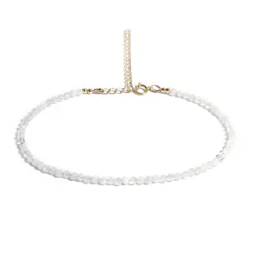 White Moonstone Luxury Anklet