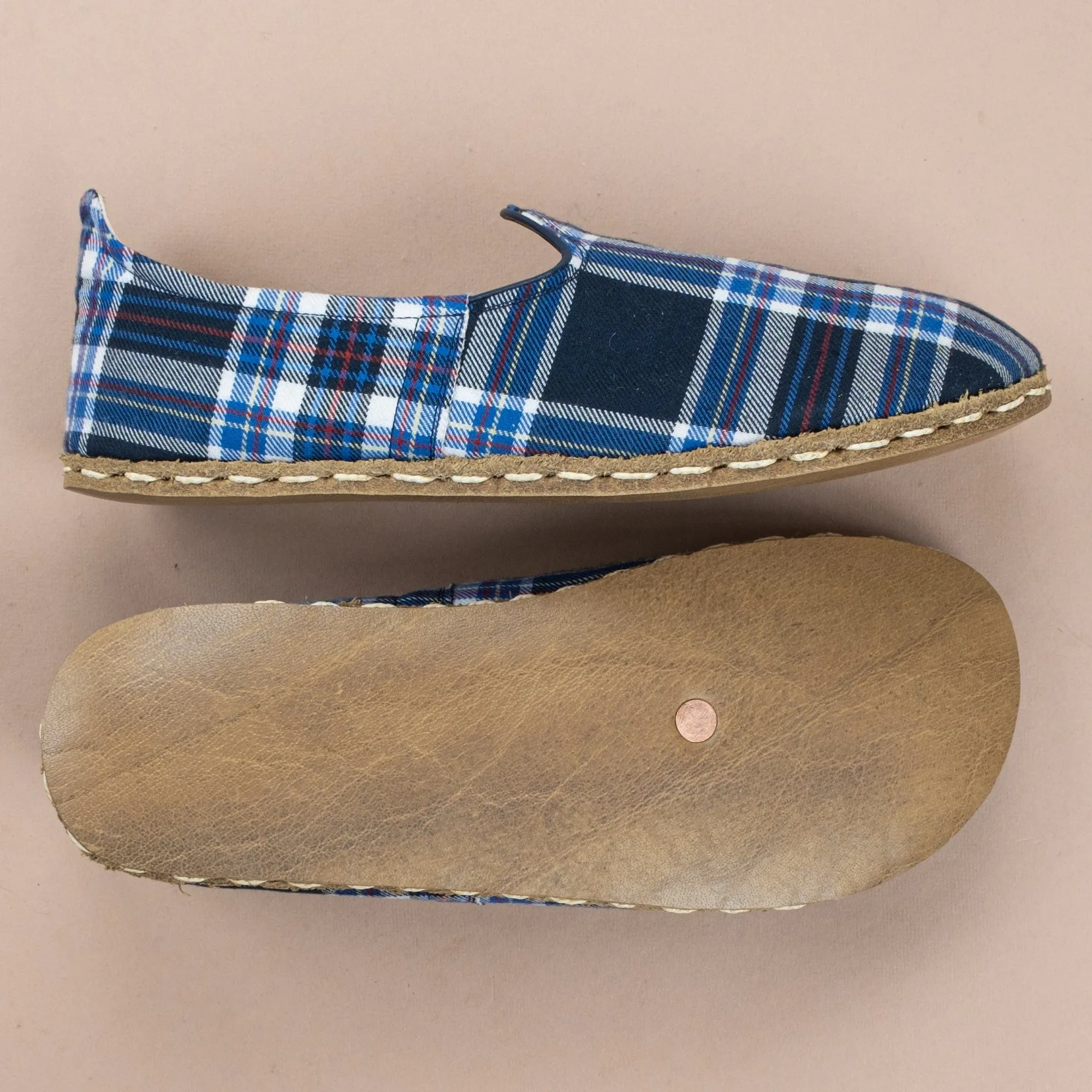 Women's Blue Plaid Barefoots