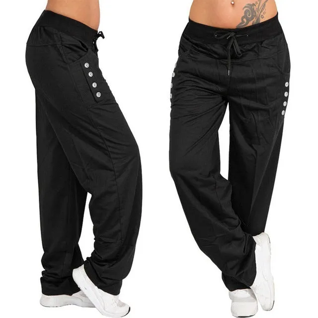 Women's Loose Casual solid ColorJoggerpants