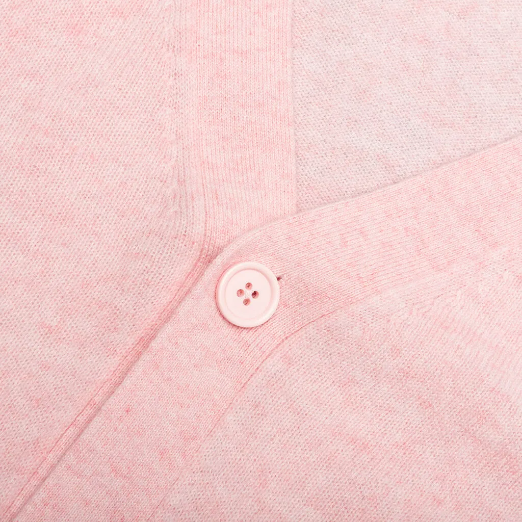 Wool Knit Cardigan - Faded Pink/Melange