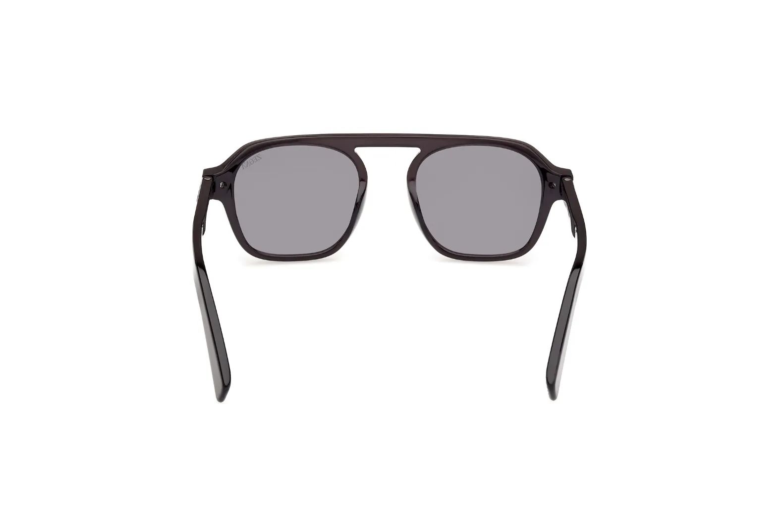 ZEGNA Transparent Dark Grey Aurora II Acetate Polarized Sunglasses (Black)